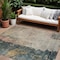 Homeroots 9' X 12' Taupe Blue And Lavender Abstract Washable Indoor Outdoor Area Rug 606084 - alternate 1