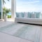 Homeroots 3' X 5' Linen Striped Washable Indoor Outdoor Area Rug 608479 - alternate 9