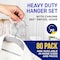 Lifemaster Plastic Clothes Hanger Set, Lightweight, Non-Slip, 360 Deg Swivel Hook, Gray, 80PK LMNOSL88 - alternate 7