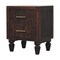 Homeroots 22" Brown Solid Wood Two Drawer Nightstand 701719 - alternate 10