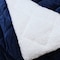 Homeroots 60" X 80" Navy Blue Fleece And Microfiber Quilted Plush Throw Blanket 303545 - alternate 8