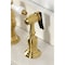 Kingston Brass Bridge Kitchen Faucet with Brass Sprayer, Brushed Brass KS7277BPLBS - alternate 6