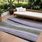 Homeroots 10' X 14' Artichoke Green Green And Black Abstract Washable Indoor Outdoor Area Rug 603670 - alternate 1