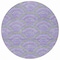 Homeroots 8' Lavender Sage And Ivory Round Geometric Washable Indoor Outdoor Area Rug 615208 - alternate 8