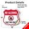 Signmission No Alcohol Shield Sign No Alcohol Past T, 18 inch X 18 inch, Vinyl Decal, 2PK SHI-D-2PACK-18-390 - alternate 5