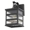 Homeroots Glass panel Matte Black Outdoor Cage Light 398480 - alternate 6