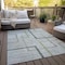 Homeroots 10' X 14' Green And Charcoal Geometric Washable Indoor Outdoor Area Rug 588337 - alternate 9