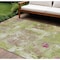 Homeroots 8' X 10' Lime Green Ivory And Pink Abstract Washable Indoor Outdoor Area Rug 596875 - alternate 1