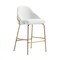 Manhattan Comfort Gracie Counter Stool  in White and Gold - Set of 3 3-CS019-GWH - alternate 9