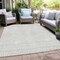 Homeroots 8' X 10' Silver And Gray Geometric Washable Indoor Outdoor Area Rug 594506 - alternate 9