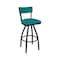 Bfm Seating Bristol Swivel Barstool - Grade 4 Upholstered Seat & Back - Steel Frame - Sand Black Finish 4301SSTT018-SB - alternate 1