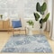 Homeroots 6' X 9' Navy Blue Sky Blue And Ivory Nautical Indoor Outdoor Area Rug 550199 - alternate 8