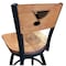 Holland Bar Stool Co 25" Blk Wrinkle St Louis Blues Swivel Bar Stool, Laser Engraved Back L03825BWMedMplASTLBluMedMpl - alternate 1