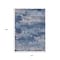 Homeroots 10' X 14' Navy Blue And Ivory Abstract Washable Indoor Outdoor Area Rug 630932 - alternate 8