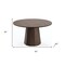 Homeroots 52" Brown Wood Pedestal Base Round Top Dining Table 720963 - alternate 5