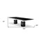 Homeroots 180" Black Marble Double Pedestal Base Dining Table 488517 - alternate 4