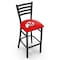 Holland Bar Stool Co 25" Blk Wrinkle Utah Stationary Counter Stool, Ladder Back L00425UtahUn - alternate 1
