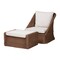 Bali & Pari Derris Bohemian Peanut Brown Braided Rattan 2-Piece Arm Chair and Footstool Set 256-14077-14076-ZORO - alternate 1