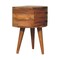 Homeroots 20" Brown Solid Wood Round Two Drawer Nightstand 651886 - alternate 9