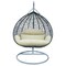 Leisuremod Teardrop Hanging Swing Chair with Stainless Steel Stand, 440 lb Capacity, Weatherproof RSCGR-57TP - alternate 1