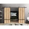 Sartodoors Sliding Double Barn Doors with Hardware, Planum 0012 Oak and Aluminum Strips, 13FT Rail Hangers Stu PLANUM0012DB-DUB-56 - alternate 1