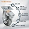Powertec 8in Heavy Duty Caster Wheels Set, 2 w/ Brakes, Terrain Non-Pneumatic Tire, Industrial Grade 17222 - alternate 7