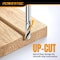 Powertec CNC Single Flute Solid Carbide End Mill, 4mm Cut Dia., 12mm L, 4mm Shank, Up-Cut Router Bits, 4PK 73072 - alternate 8