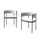 Homeroots Set of Two Light Gray and Black Fabric and Steel Open Back Dining Arm Chairs, 2PK 719107 - alternate 7