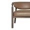 Homeroots 33" Brown and Dark Brown Faux Leather And Wood Arm Chair 635751 - alternate 9