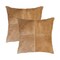 Homeroots Set of Two 18" Tan Cowhide Throw Pillows, 2PK 544616 - alternate 7