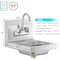 Amgood Stainless Steel Wall-Mount Hand Sink 12 in. x 12 in. SINK WHS-1212-5D-Z - alternate 5