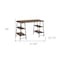 Homeroots 47" Brown and Black Wood and Metal Sled Computer Desk 489846 - alternate 8