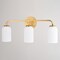 Vaxcel Shelby 3 Light Gold Brass Transitional Bathroom Vanity Fixture White Glass W0484 - alternate 10