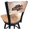 Holland Bar Stool Co 36" Blk Wrinkle North Dakota State Swivel Bar Stool, Engraved Back L03836BWMedMplANDakStMedMpl - alternate 1
