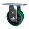 Service Caster 4 Inch Heavy Duty Green Poly on Cast Iron Rigid Caster with Roller Bearing SCC SCC-35R420-PUR-GB - alternate 1