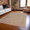Homeroots 3' X 5' Brown And Beige Abstract Washable Indoor Outdoor Area Rug 615992 - alternate 9