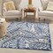 Homeroots 5' X 8' Navy Blue And Ivory Botanical Leaves Indoor Outdoor Area Rug 546668 - alternate 9