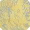 Homeroots 8' Yellow Purple And Green Round Abstract Washable Indoor Outdoor Area Rug 600332 - alternate 8