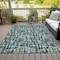 Homeroots 8' X 10' Navy Blue Green And Ivory Abstract Washable Indoor Outdoor Area Rug 602578 - alternate 9