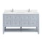James Martin Vanities 60 in. Double Vanity, Serenity Blue, w/Single Hole 3 CM White Zeus Quartz Top & Backsplash 330-V60D-SRB-1WZ - alternate 1