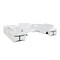 Homeroots White Italian Leather Power Reclining U Shaped Ten Piece Corner Sectional With Console 634688 - alternate 9