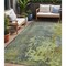 Homeroots 5' X 8' Fern Green Gray And Olive Green Abstract Washable Indoor Outdoor Area Rug 618227 - alternate 1