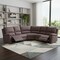 Homeroots Brown Polyester Blend Power Reclining U Shaped Three Piece Corner Sectional 366241 - alternate 6