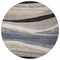 Homeroots 8' Blue Brown And Beige Round Abstract Washable Indoor Outdoor Area Rug 603679 - alternate 8