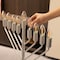 Vintiquewise Large Modern Antique Silver Nine Branch Electric Chabad Style Hanukkah Menorah with Flame QI004626-Si - alternate 10