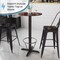 Flash Furniture Beverly 22'' x 22'' Restaurant Table X-Base with 3'' Dia. Bar Height Column and Foot Ring XU-T2222-BAR-3CFR-GG - alternate 6