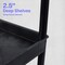 Luxor Utility Cart with Deep Lipped & Lipped Plastic Shelves, 300 lb Load Capacity, 3 Shelves, 24 in L STC211-B - alternate 12
