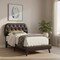 Homeroots Brown Twin Tufted Upholstered Faux Leather Bed Frame 333328 - alternate 5