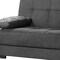 Homeroots 75" Gray Chenille Convertible Futon Sleeper Sofa And Toss Pillows With Storage 607205 - alternate 8