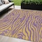 Homeroots 5' X 8' Purple And Copper Animal Print Washable Indoor Outdoor Area Rug 600703 - alternate 1